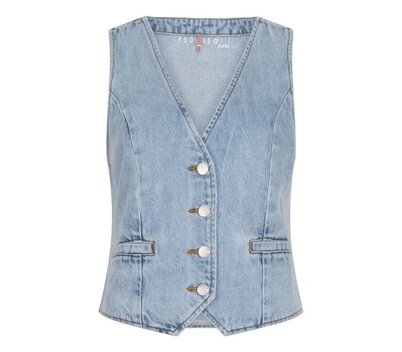 EsQualo 12006 Light Blue Denim Waistcoat