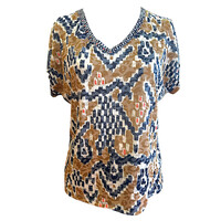 Lola Espeleta TS324 Navy multi Tee Shirt
