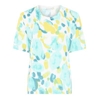 Micha 178 107 Aqua Print fine knit Top