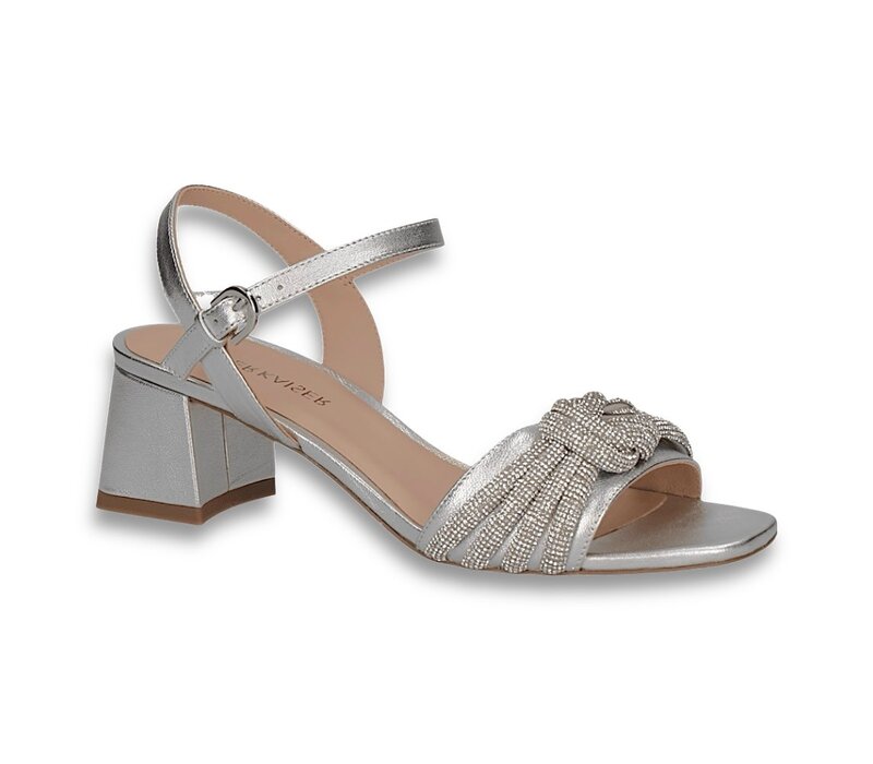 Peter Kaiser 78242 Silver Block Heel Sandal