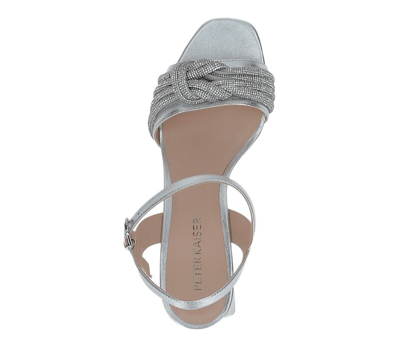 Peter Kaiser 78242 Silver Block Heel Sandal