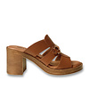 IGI&CO Tan/Gold Buckle Block Heel Sandal