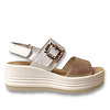 IGI&CO IGI&CO Wht/Gold Deco Buckle Platform Sandal