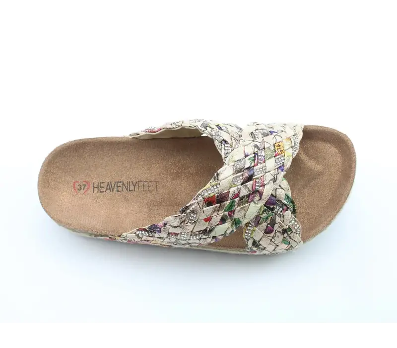 Heavenly Feet ERIN Taupe Deco Sandal