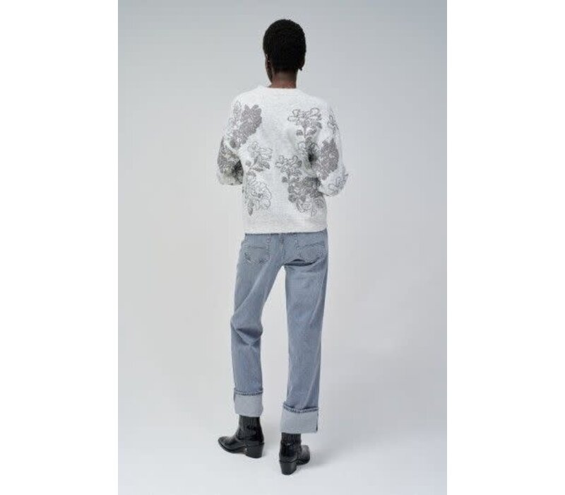 Salsa Grey knitted Jacquard Sweater