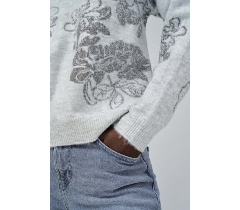 Salsa Grey knitted Jacquard Sweater