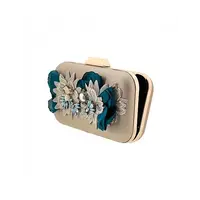 Flormoda 24284 IVANA Teal Jewel Clutch