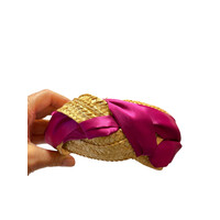 Flormoda Fuchsia Raffia Headband