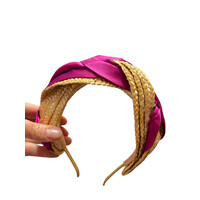 Flormoda Fuchsia Raffia Headband