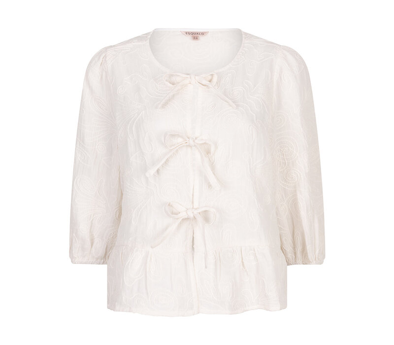 Esqualo 09209 3D Embroidery Blouse