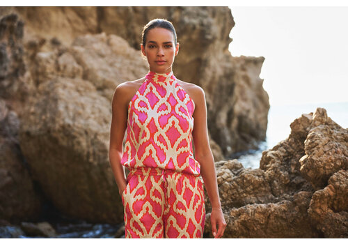 EsQualo S/S Esqualo 15213 Halterneck Printed Top