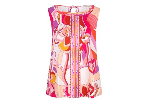 EsQualo S/S Esqualo 30215 DISCO Bead Printed Top