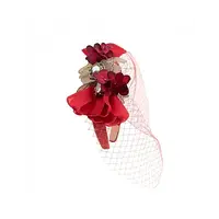 Flormoda 24353 Red Headband with Netting