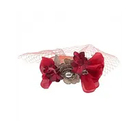 Flormoda 24353 Red Headband with Netting