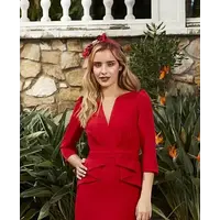 Flormoda 24353 Red Headband with Netting