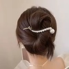 GF0006 Pearl and  Gold Hair Grip