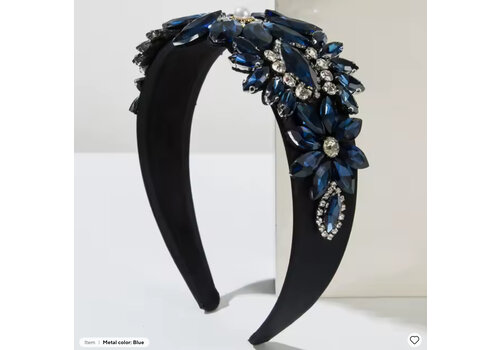 Footprints GF0015 Navy Jewelled/Crystal Headband