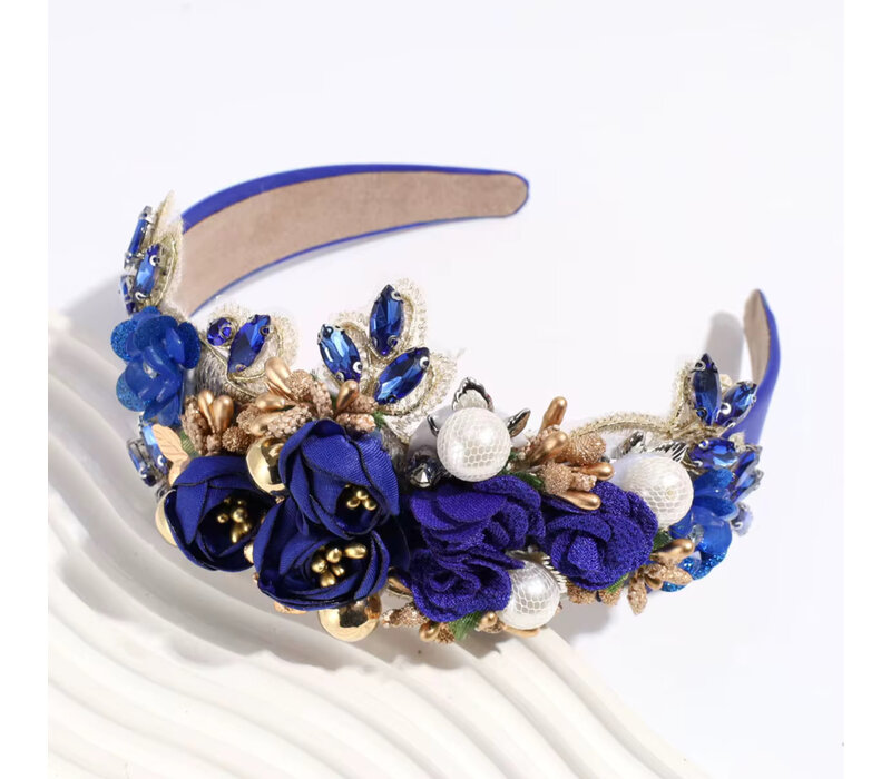 GF0018 Royal Blue Ornate Headband