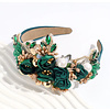 Footprints GF0018 Bottle Green Ornate Headband