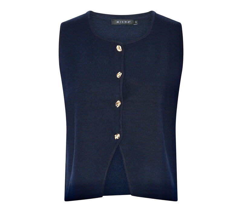 Micha 105 365 Navy fine knit Vest
