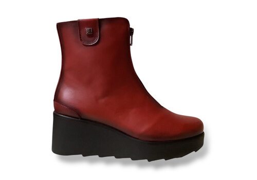 Jose Saenz Jose Saenz 6426-CT Red Zip up Wedge Boot Jose Saenz Jose Saenz 6426-CT Red Zip up Wedge Boot