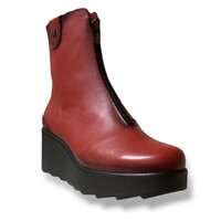 Jose Saenz 6426-CT Red Zip up Wedge Boot