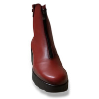 Jose Saenz 6426-CT Red Zip up Wedge Boot