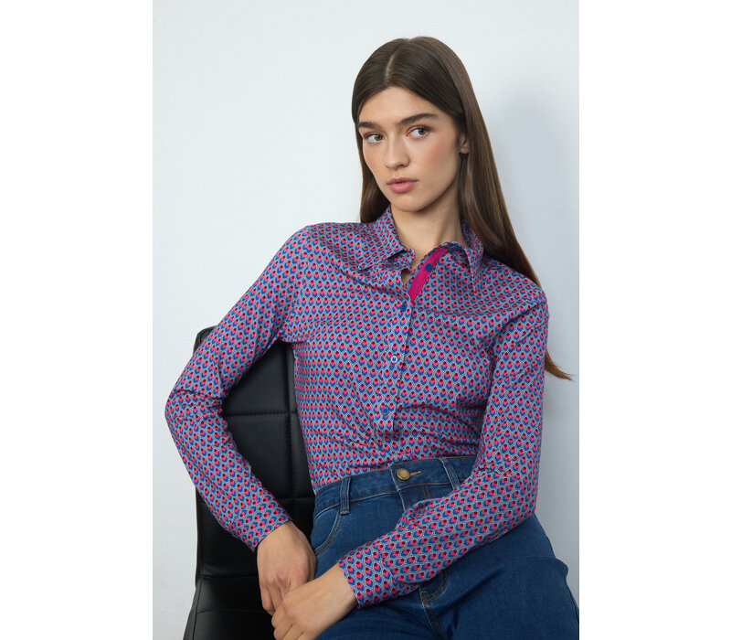 Tinta SUCRO Blue multi Printed Shirt