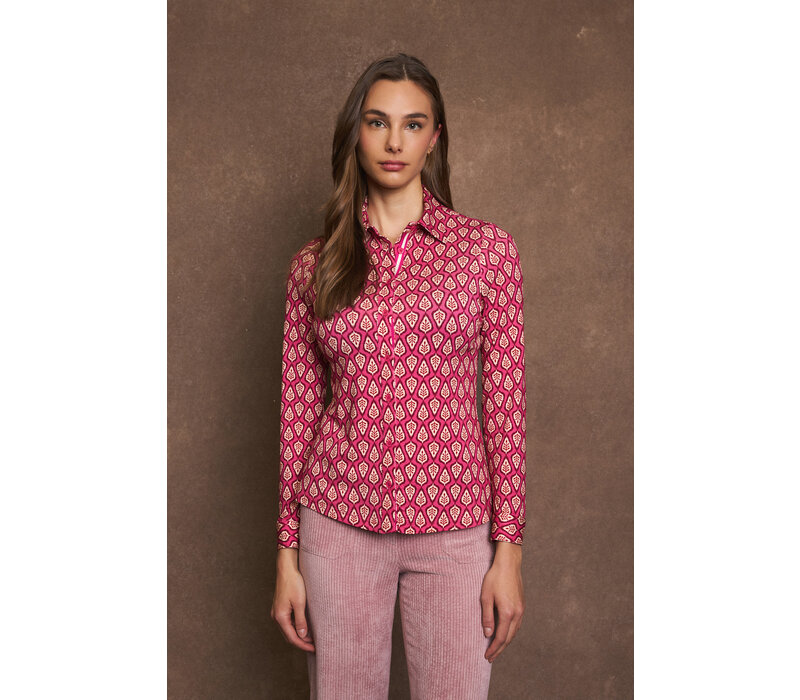 Tinta MELLARIA  Prune Printed Shirt