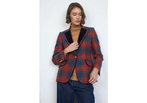 Bariloche Bariloche ESLAVA Rust/Teal Check Blazer