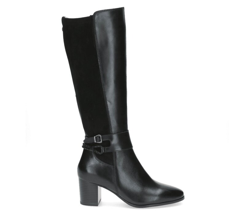 Caprice 25501 Black stretch Boot 6cm Heel