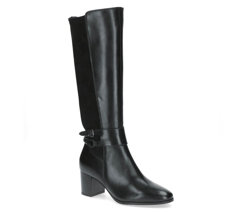 Caprice 25501 Black stretch Boot 6cm Heel