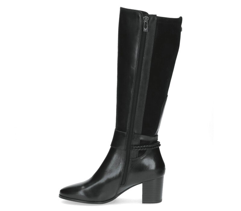 Caprice 25501 Black stretch Boot 6cm Heel