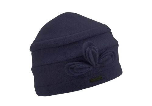 Seeberger Seeberger 019326 Navy Boiled Wool Toque