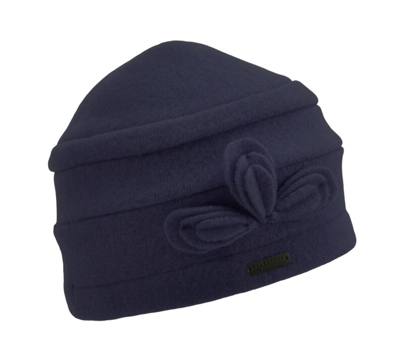 Seeberger 019326 Navy Boiled Wool Toque
