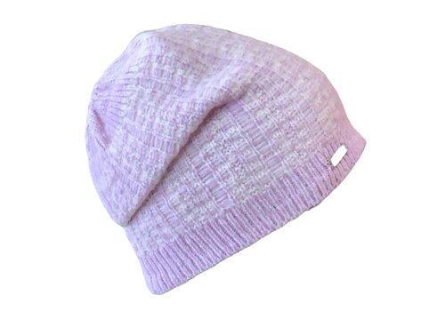 Seeberger Seeberger 019677 Lilac/Cream Knit Headsock