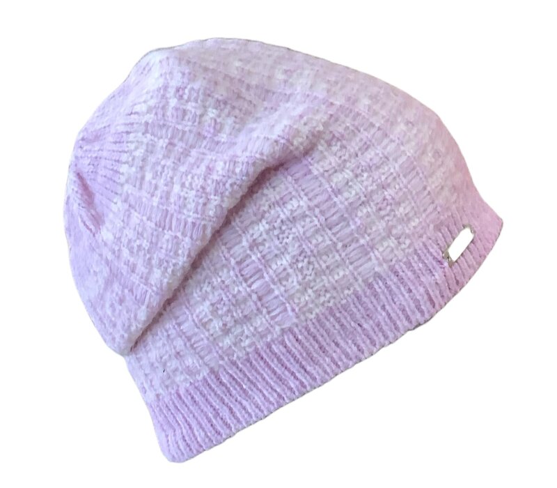 Seeberger 019677 Lilac/Cream Knit Headsock