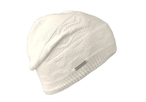 Seeberger Seeberger 019698 Off-White Knit Headsock