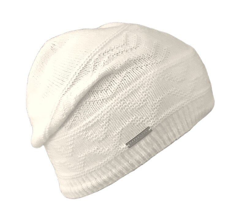 Seeberger 019698 Off-White Knit Headsock