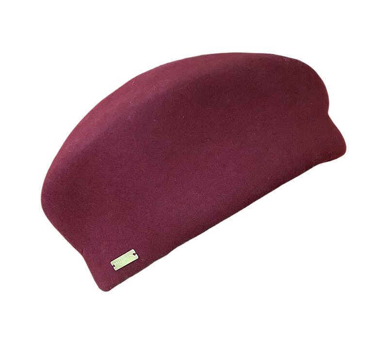 Seeberger 019821 Burgundy Woolfelt Pillbox