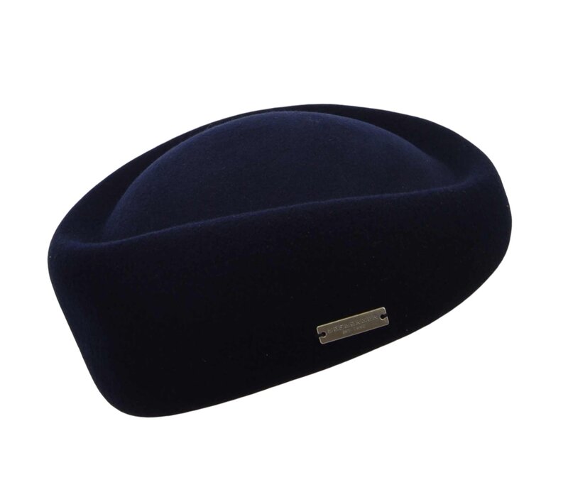 Seeberger 019827 Navy Woolfelt Pillbox