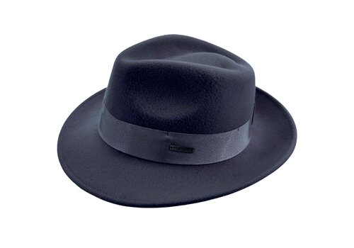 Seeberger Seeberger 070427 Navy Felt Bogart Hat
