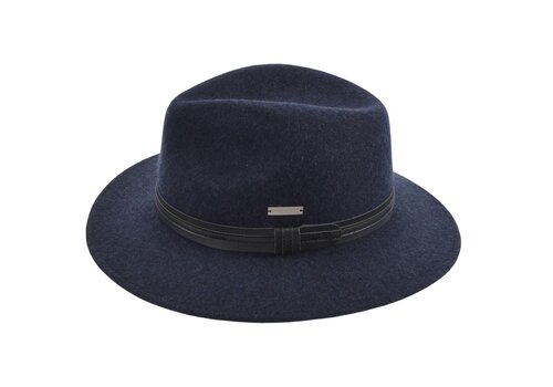 Seeberger Seeberger 070425 Navy Woolfelt Fedora