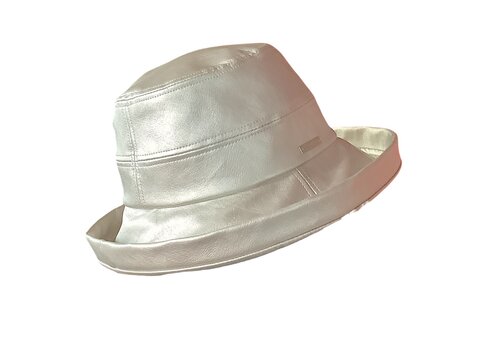 Seeberger Seeberger 019772 Gold Faux Leather Hat
