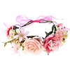 GF0023 Pink multi Floral Headdress