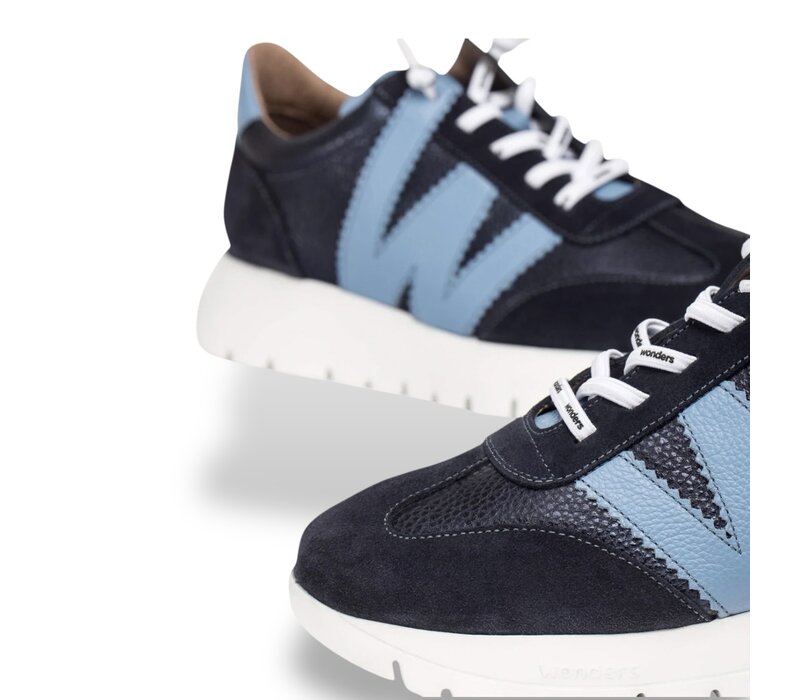 Wonders A-2476 Navy multi Sneakers