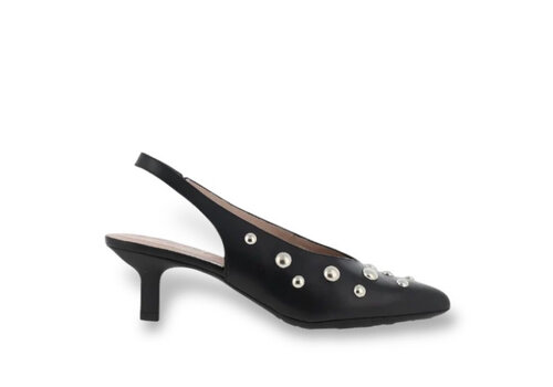 Wonders Wonders G-7123 Black Stud Sling-backs