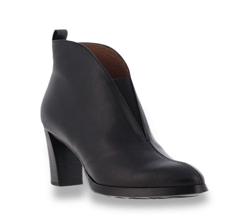 Wonders L-1112 Black Block Heel A/Boots