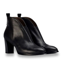 Wonders L-1112 Black Block Heel A/Boots