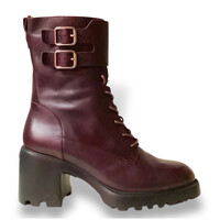Wonders G-7204 Wine Lace Up Boots